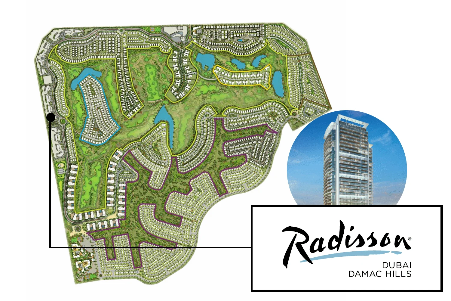 DAMAC Damac Hills - Radisson Dubai master plan