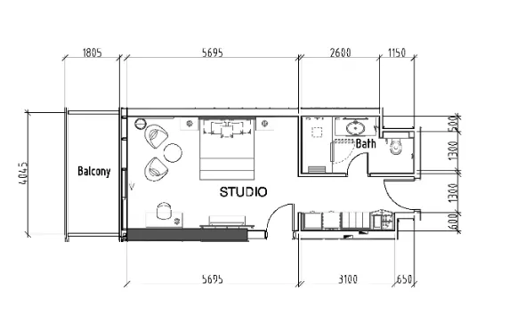 DAMAC Damac Hills - Radisson Dubai floor plan