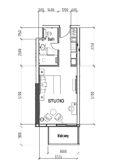 DAMAC Damac Hills - Radisson Dubai floor plan