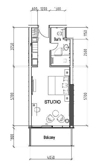 DAMAC Damac Hills - Radisson Dubai floor plan