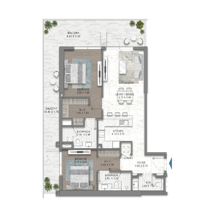 DAMAC Damac Riverside Views floor plan