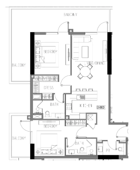DAMAC Damac Riverside Views floor plan