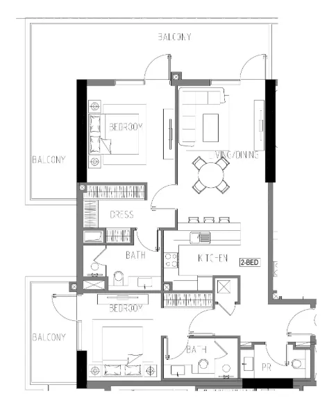 DAMAC Damac Riverside Views floor plan