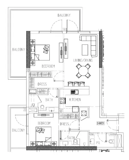 DAMAC Damac Riverside Views floor plan