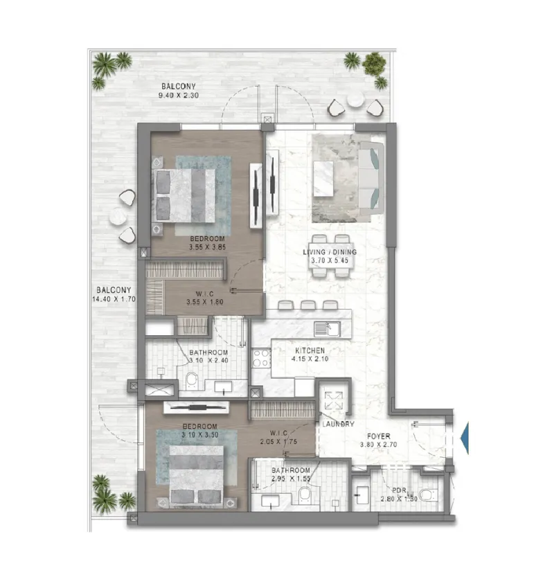 DAMAC Damac Riverside Views floor plan
