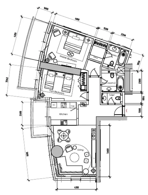 DAMAC Damac Towers by Paramount floor plan