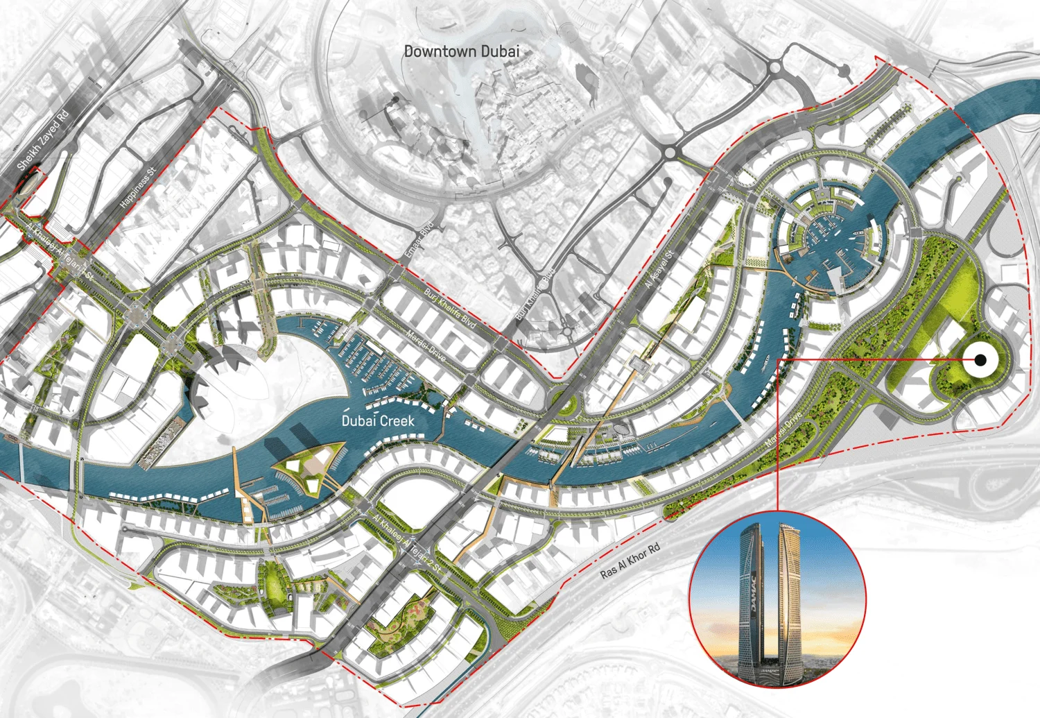 DAMAC Damac Towers by Paramount master plan