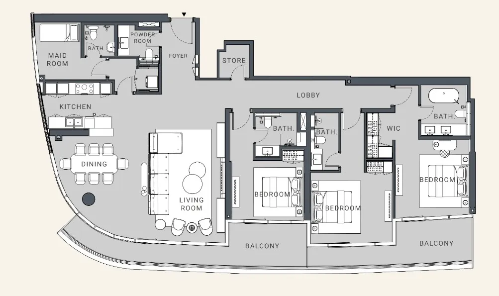 Dubai Investments Real Estate Danah Bay floor plan