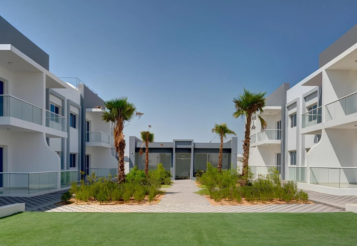 Dezire South contemporary apartment building in Dubai Industrial City