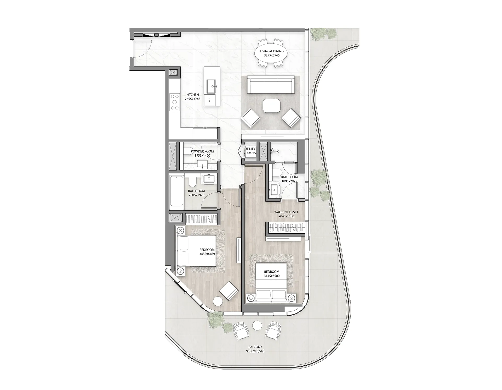 Dar Global DG1 Living floor plan