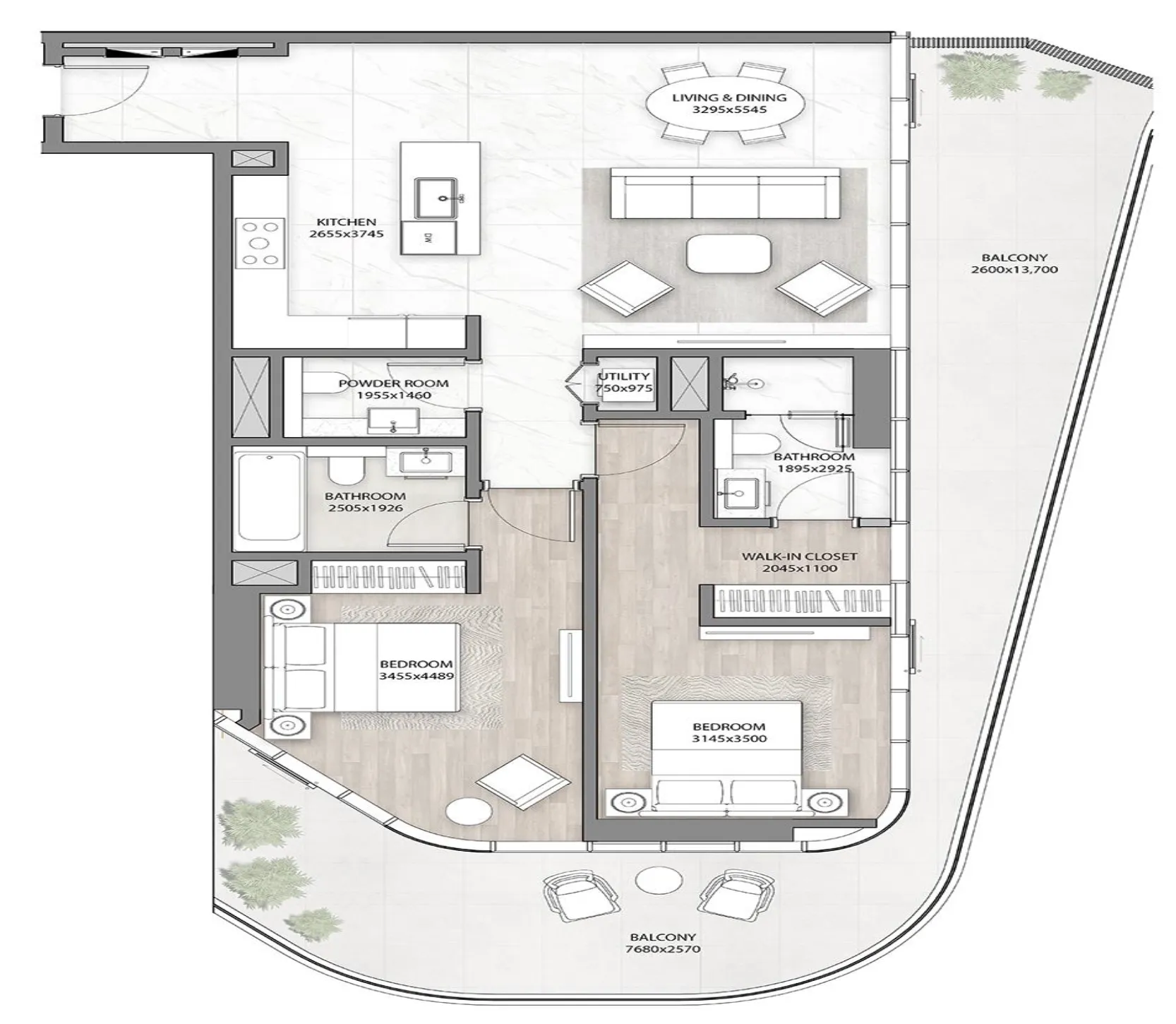 Dar Global DG1 Living floor plan