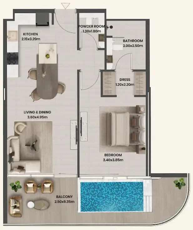 Takmeel Real Estate Development Divine Al Barari floor plan