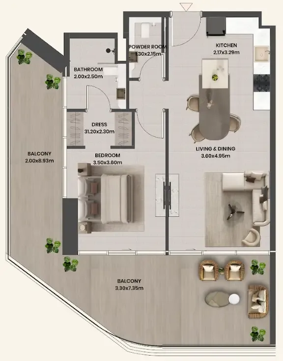 Takmeel Real Estate Development Divine Al Barari floor plan