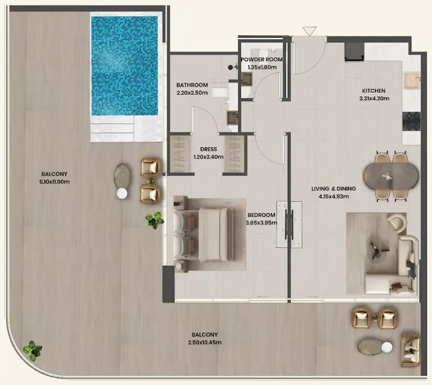 Takmeel Real Estate Development Divine Al Barari floor plan