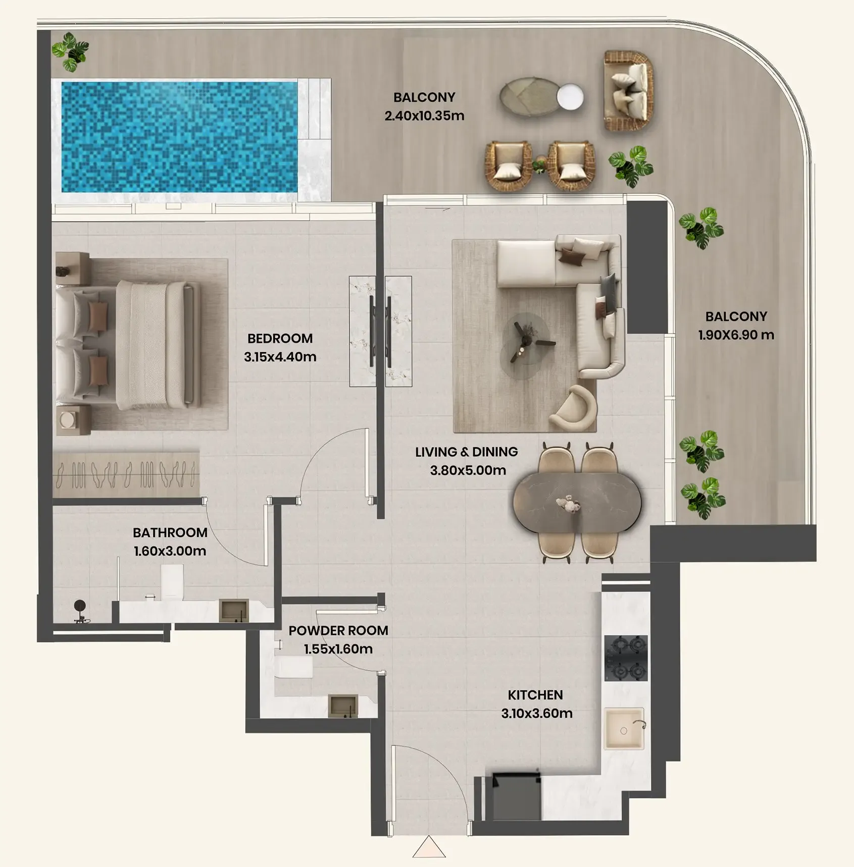 Takmeel Real Estate Development Divine Al Barari floor plan