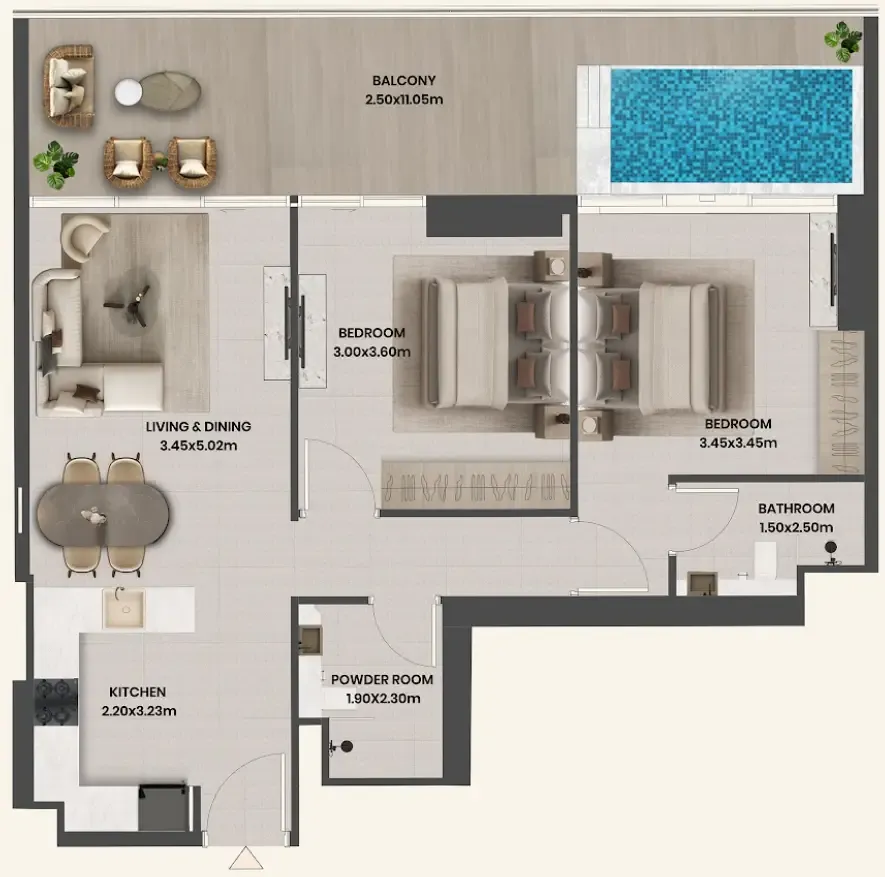 Takmeel Real Estate Development Divine Al Barari floor plan