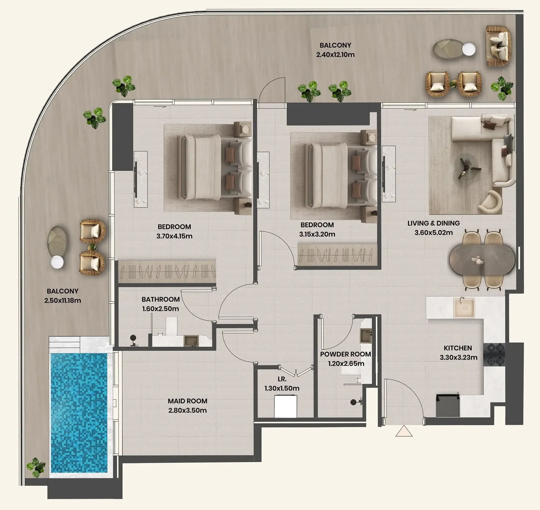 Takmeel Real Estate Development Divine Al Barari floor plan