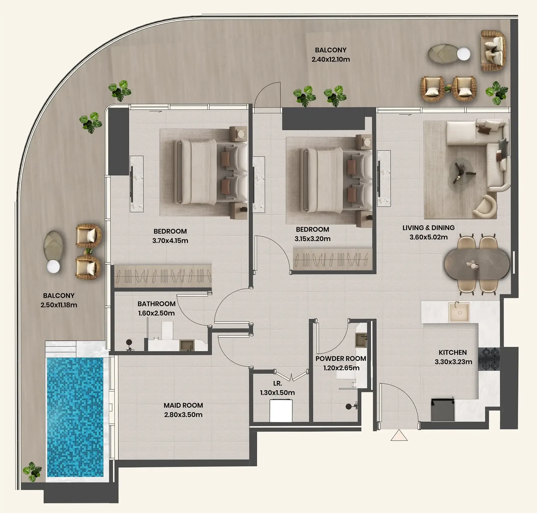 Takmeel Real Estate Development Divine Al Barari floor plan