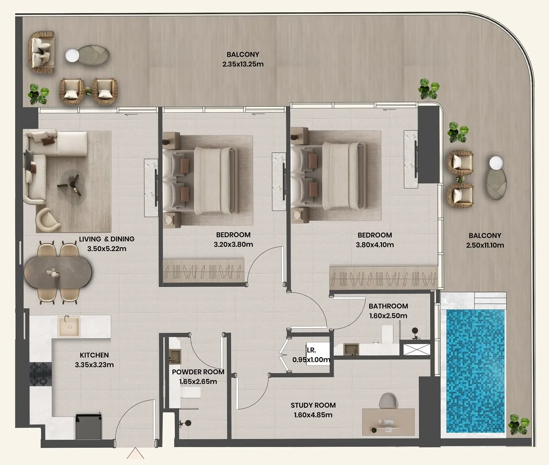 Takmeel Real Estate Development Divine Al Barari floor plan