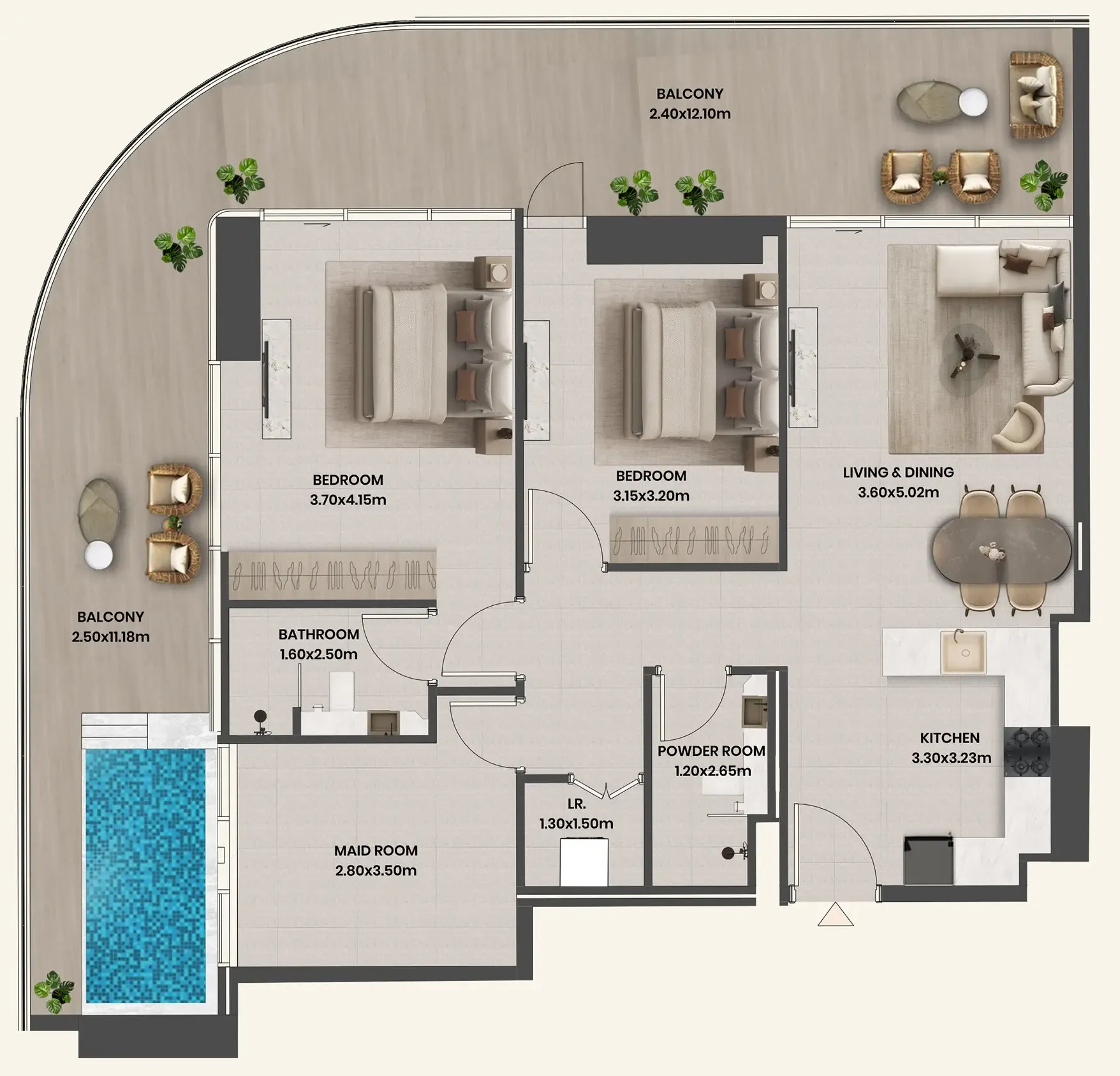 Takmeel Real Estate Development Divine Al Barari floor plan