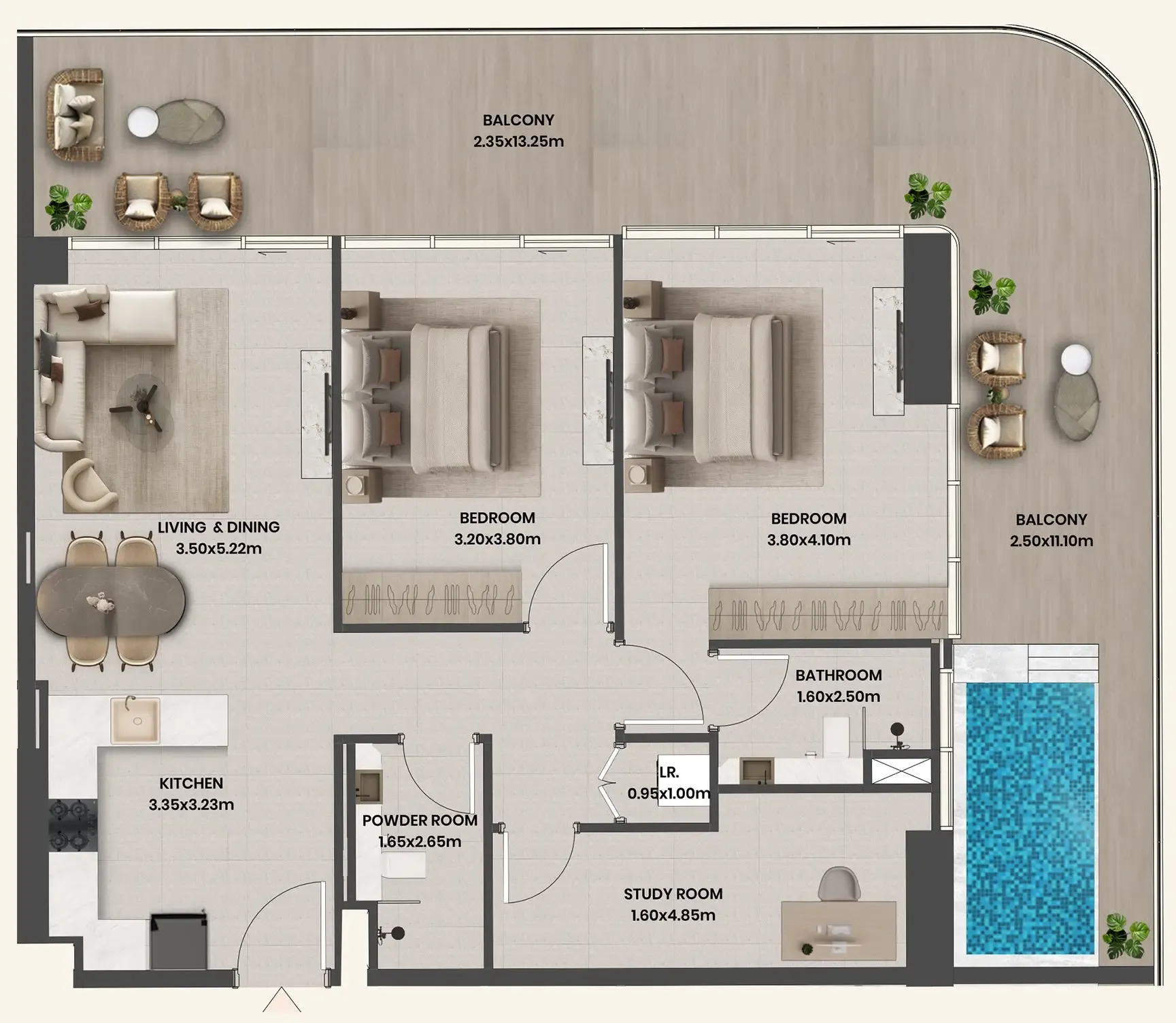 Takmeel Real Estate Development Divine Al Barari floor plan