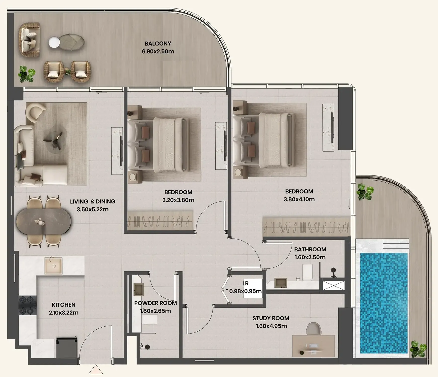 Takmeel Real Estate Development Divine Al Barari floor plan