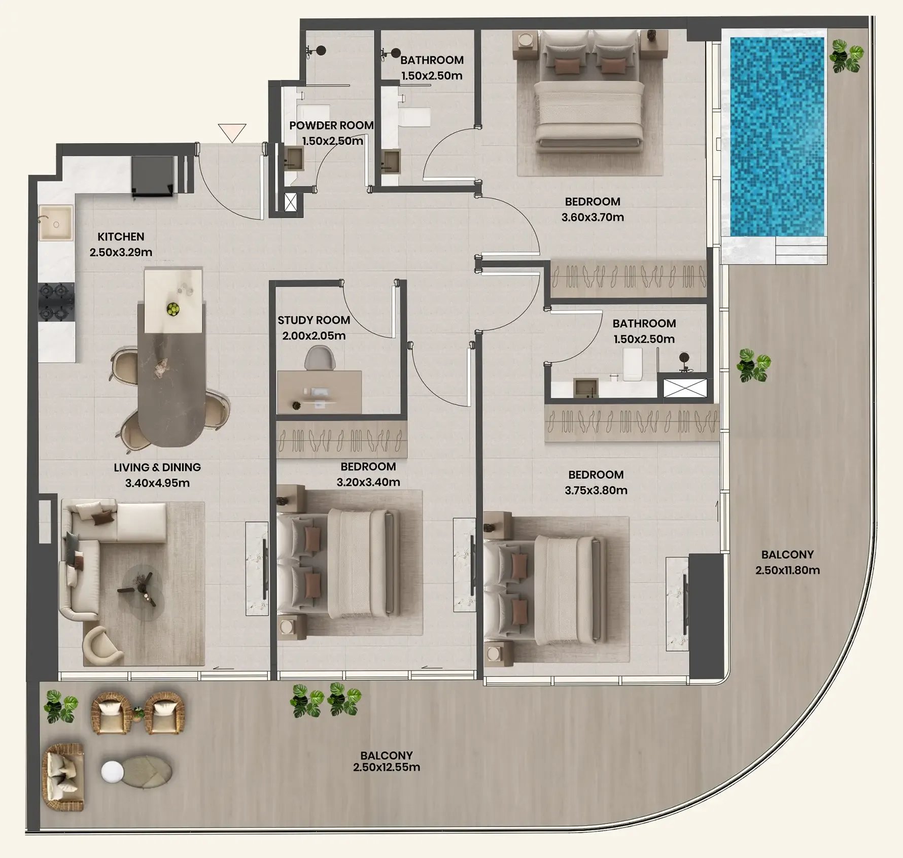 Takmeel Real Estate Development Divine Al Barari floor plan