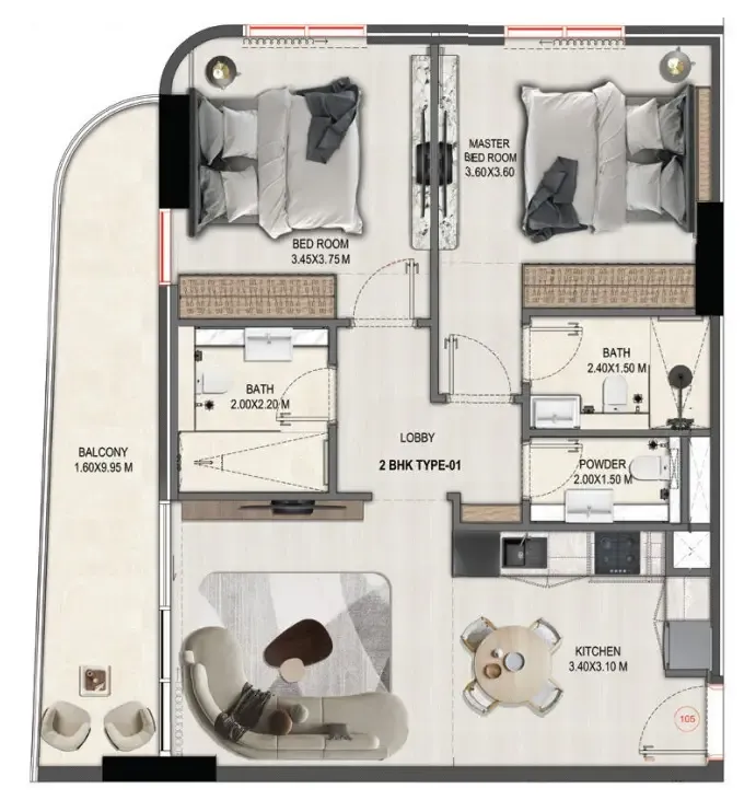 Takmeel Real Estate Development Divine Elements floor plan