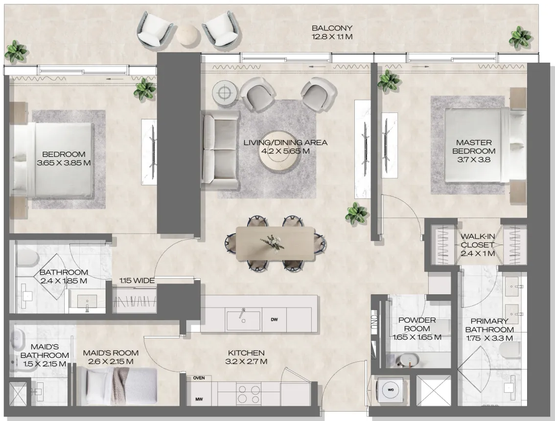 Deyaar DWTN Residences floor plan