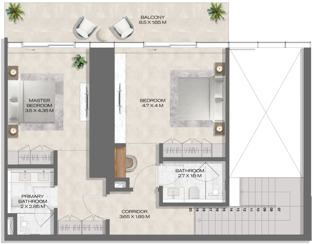 Deyaar DWTN Residences floor plan