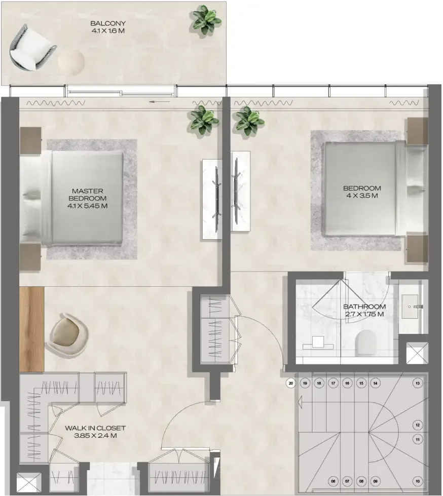 Deyaar DWTN Residences floor plan