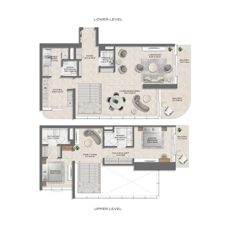 Deyaar DWTN Residences floor plan