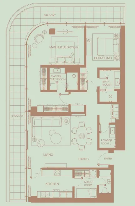 H&H Development Eden House The Park floor plan