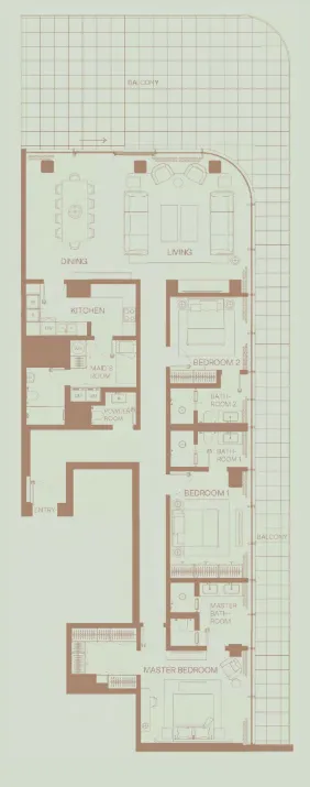 H&H Development Eden House The Park floor plan