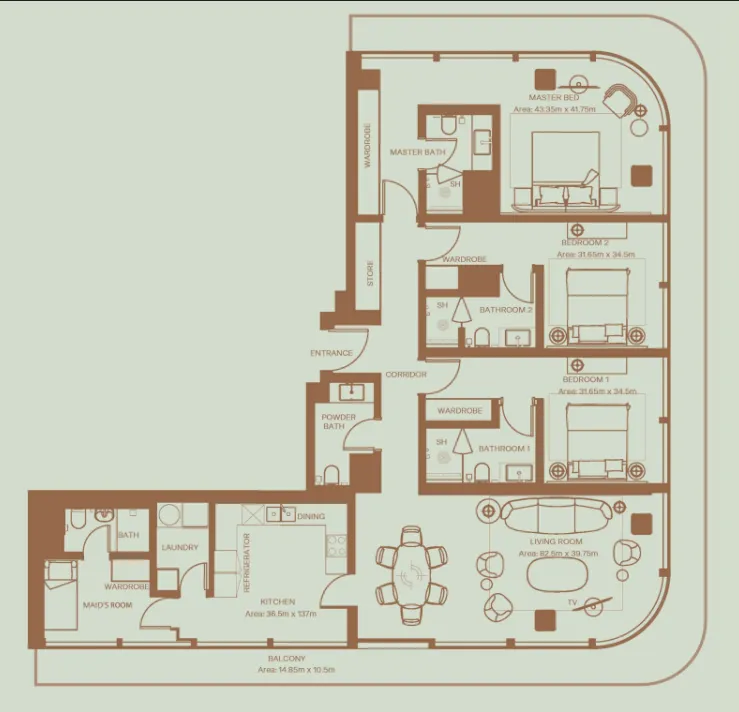 H&H Development Eden House The Park floor plan