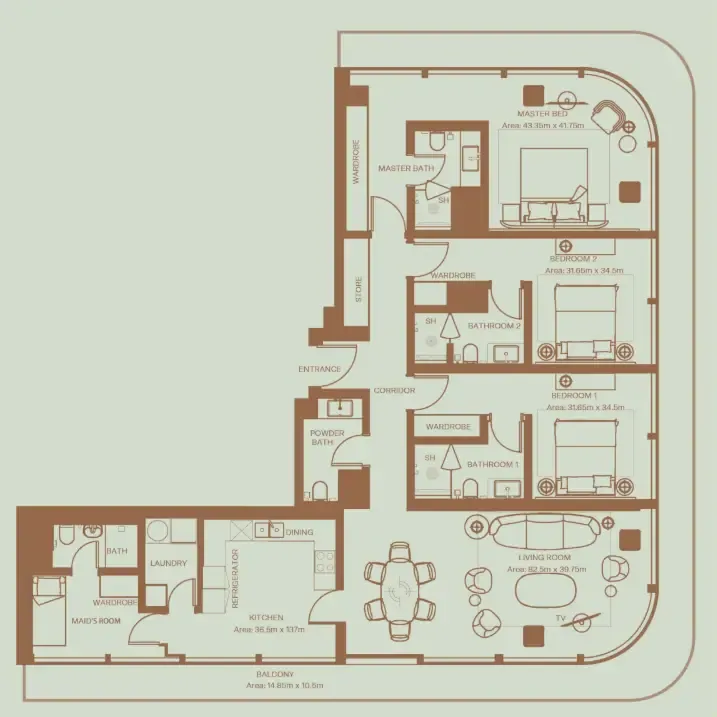 H&H Development Eden House The Park floor plan
