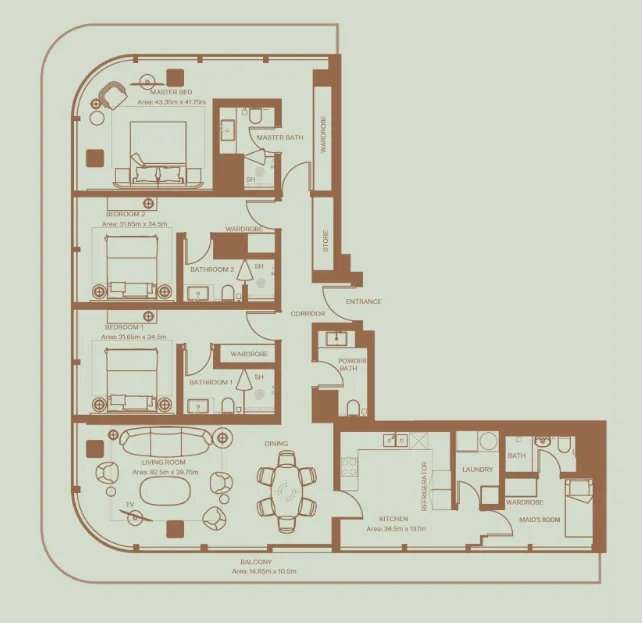 H&H Development Eden House The Park floor plan