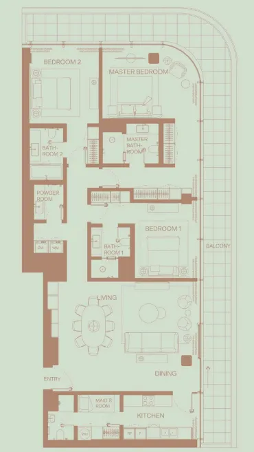 H&H Development Eden House The Park floor plan