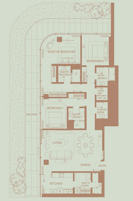 H&H Development Eden House The Park floor plan