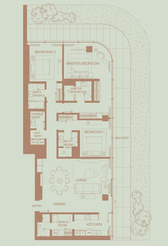 H&H Development Eden House The Park floor plan