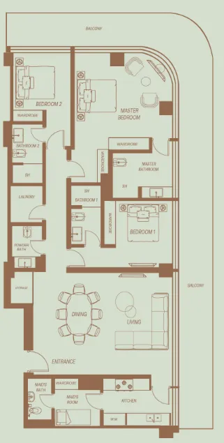 H&H Development Eden House The Park floor plan