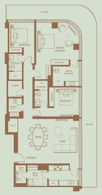 H&H Development Eden House The Park floor plan