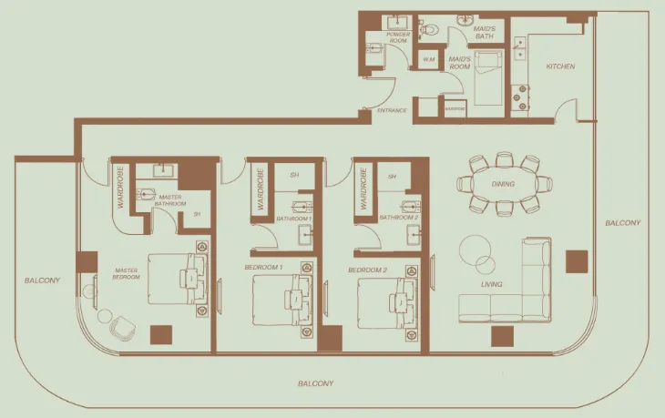 H&H Development Eden House The Park floor plan