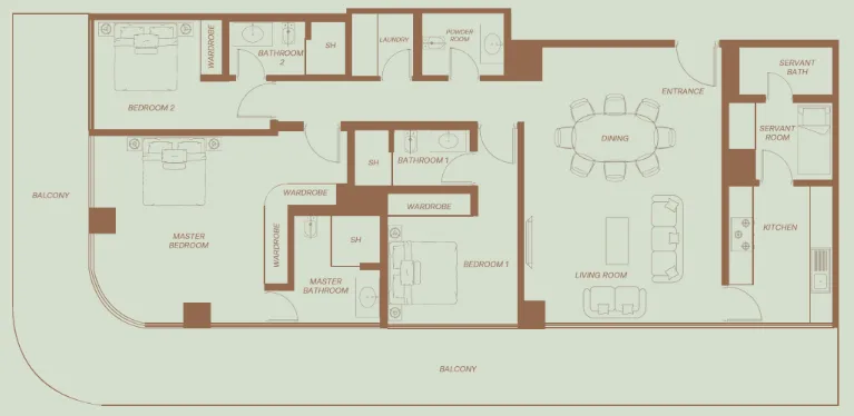 H&H Development Eden House The Park floor plan