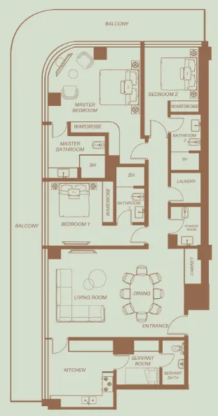 H&H Development Eden House The Park floor plan