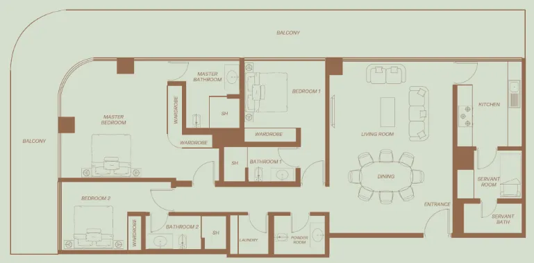 H&H Development Eden House The Park floor plan
