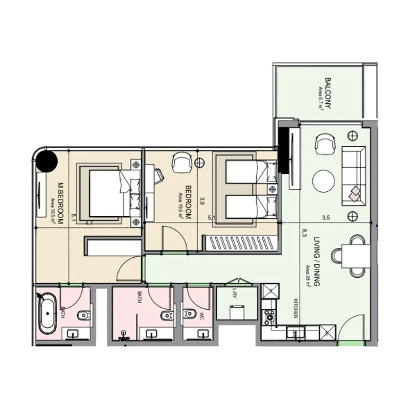 MGS-Development Edgewater Residences 1, 2 and 3 floor plan