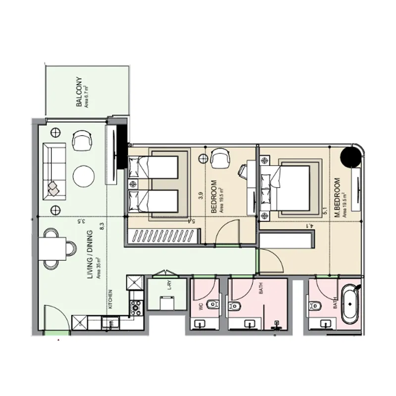 MGS-Development Edgewater Residences 1, 2 and 3 floor plan