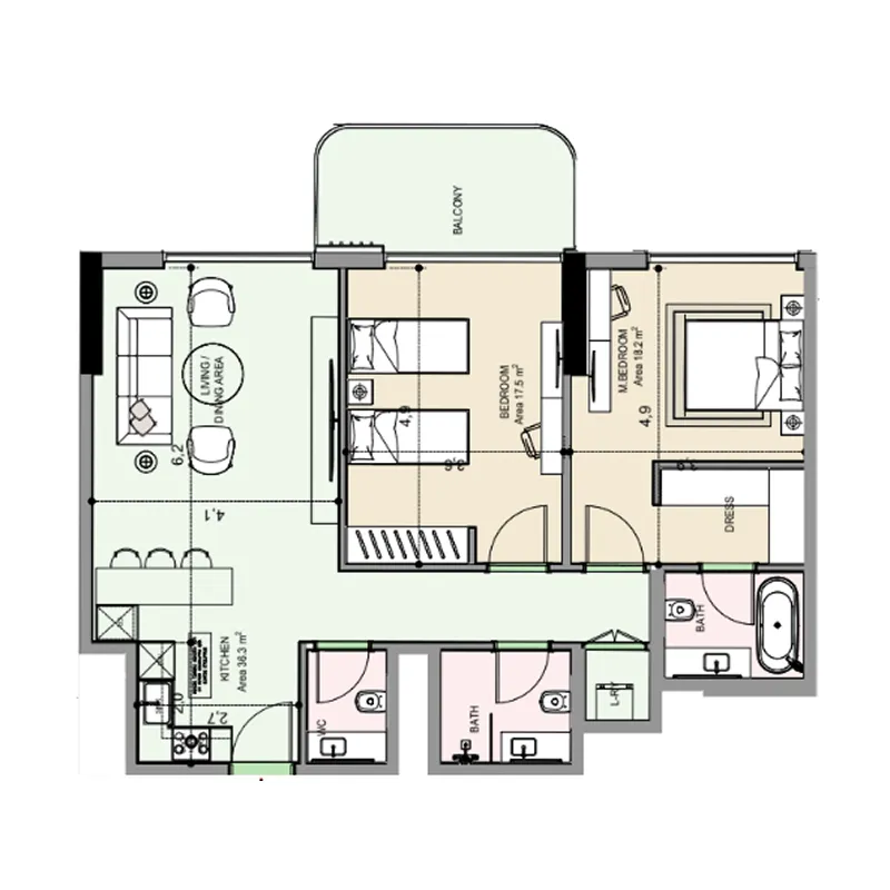 MGS-Development Edgewater Residences 1, 2 and 3 floor plan