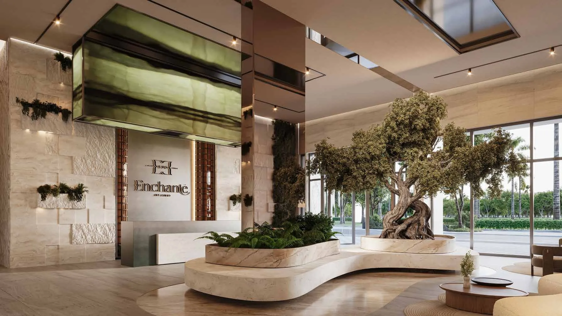 Lobby at Enchante in Arjan Dubai